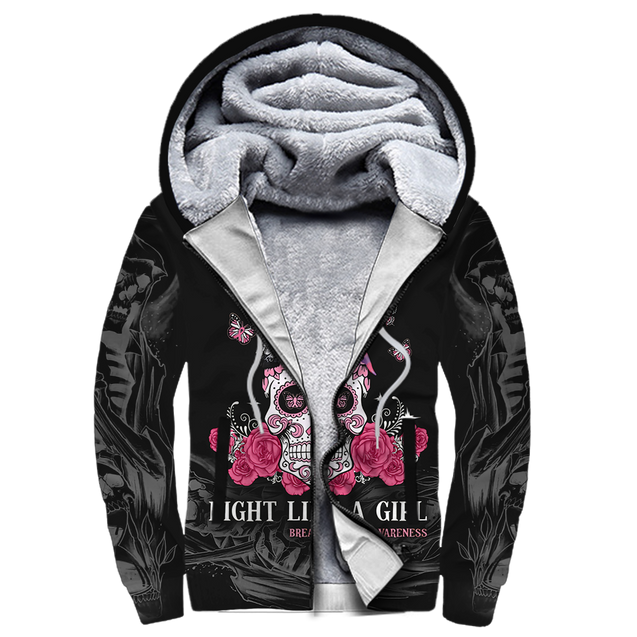 Breast cancer 3d hoodie shirt for men and women HG HAC160304-Apparel-HG-Fleecezip hoodie-S-Vibe Cosy™