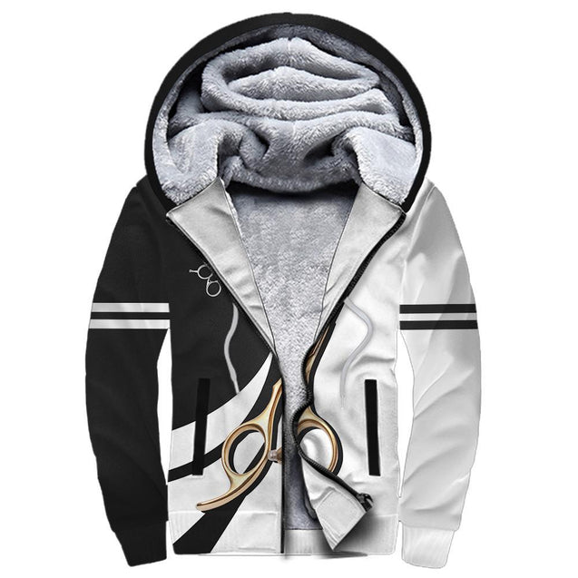 Hair stylist 3d hoodie shirt for men and women HG HAC140202-Apparel-HG-Fleecezip hoodie-S-Vibe Cosy™