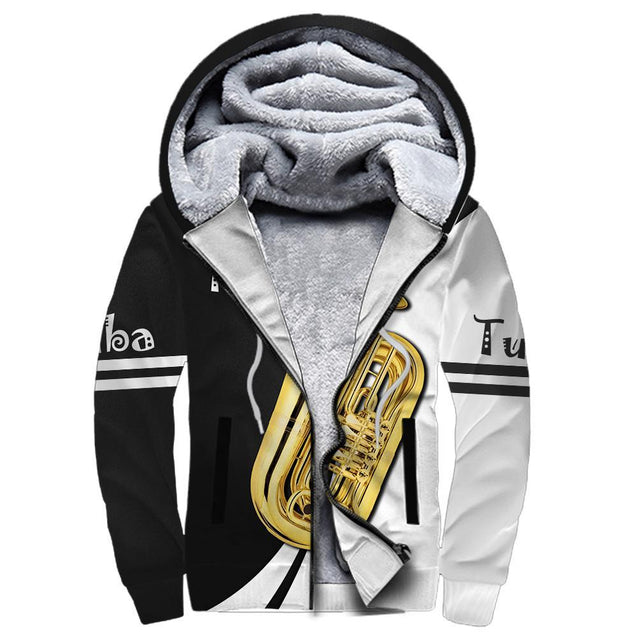 Tuba music 3d hoodie shirt for men and women HG HAC16125-Apparel-HG-Fleecezip hoodie-S-Vibe Cosy™