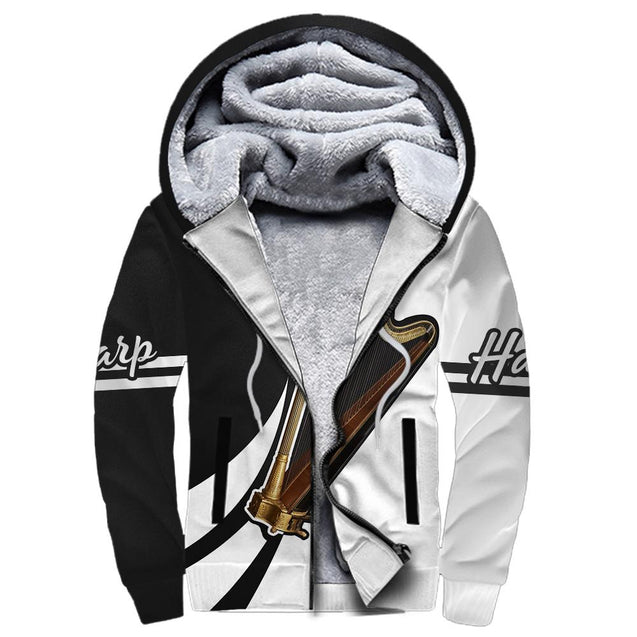 Harp music 3d hoodie shirt for men and women HG HAC21123-Apparel-HG-Zip hoodie-S-Vibe Cosy™