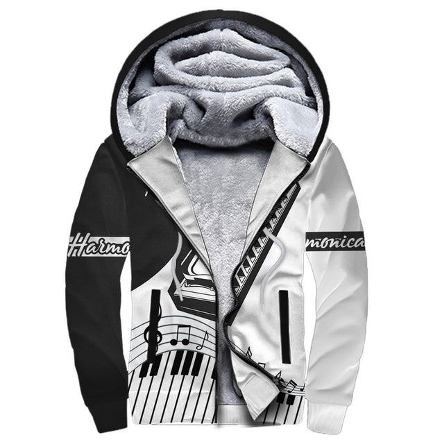 Harmonica music 3d hoodie shirt for men and women ver1 HG HAC27129-Apparel-HG-Fleecezip hoodie-S-Vibe Cosy™