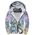 Butterfly Sweet Garden 3D Winter Clothes TR091103-Apparel-NNK-Fleece Zip-up Hoodie-S-Vibe Cosy™