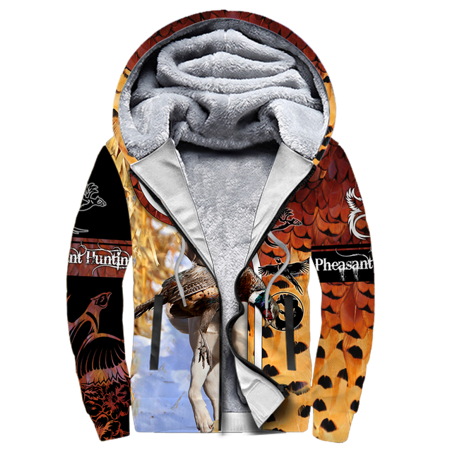 Pheasant Hunting Camo 3D Over Printed Unisex Deluxe Hoodie ML