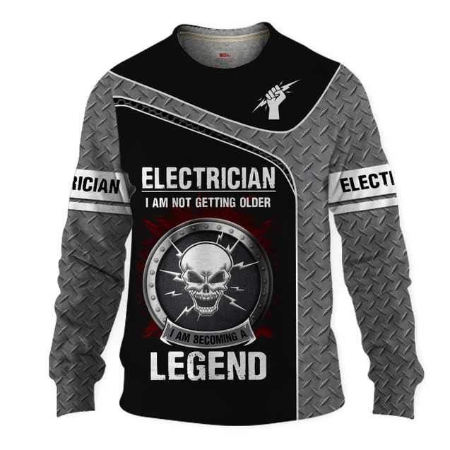 Premium 3D Printed Skull Electrician Shirts MEI