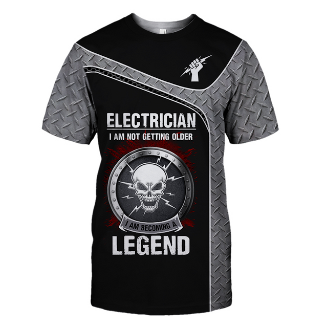 Premium 3D Printed Skull Electrician Shirts MEI