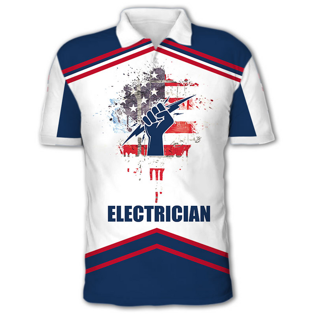 Premium Personalized 3D Printed Electrician Shirts MEI