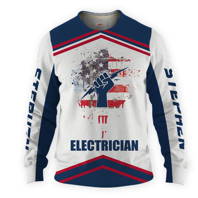 Premium Personalized 3D Printed Electrician Shirts MEI