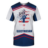 Premium Personalized 3D Printed Electrician Shirts MEI