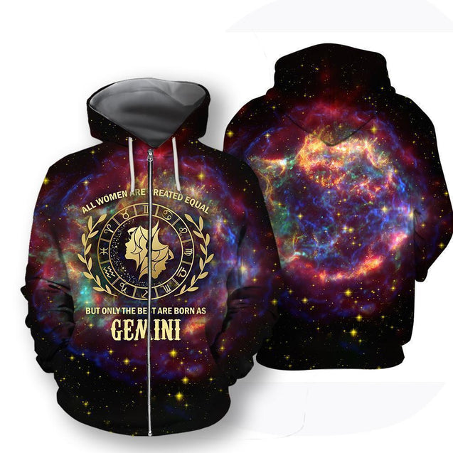 All Over Printed Gemini Horoscope Hoodie-Apparel-NTH-Zip-Hoodie-S-Vibe Cosy™