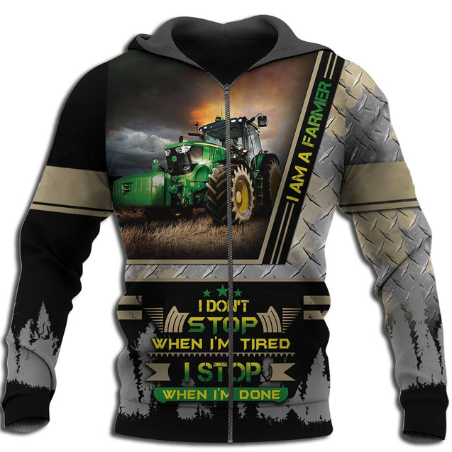 Beautiful Tractor 3D All Over Printed Shirts for Men and Women AM180201-Apparel-TT-Zipped Hoodie-S-Vibe Cosy™