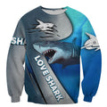 Love Shark 3D All Over Printed Shirts For Men and Women TT072053-Apparel-TT-Sweatshirt-S-Vibe Cosy™
