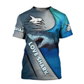 Love Shark 3D All Over Printed Shirts For Men and Women TT072053-Apparel-TT-T-shirt-S-Vibe Cosy™