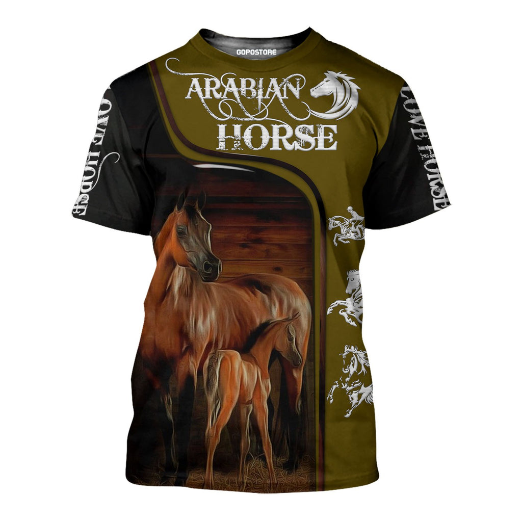 Love Horse 3D All Over Printed Shirts TA041303 - Amaze Style™-Apparel