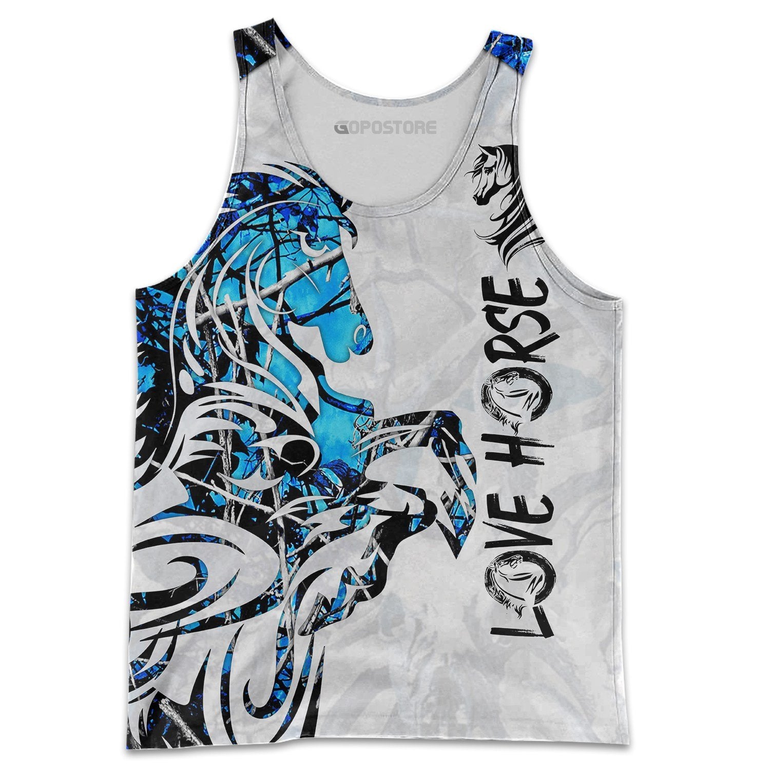 Love Horse 3D All Over Printed Shirts TA041302-Apparel-TA-Tank Top-S-Vibe Cosy™
