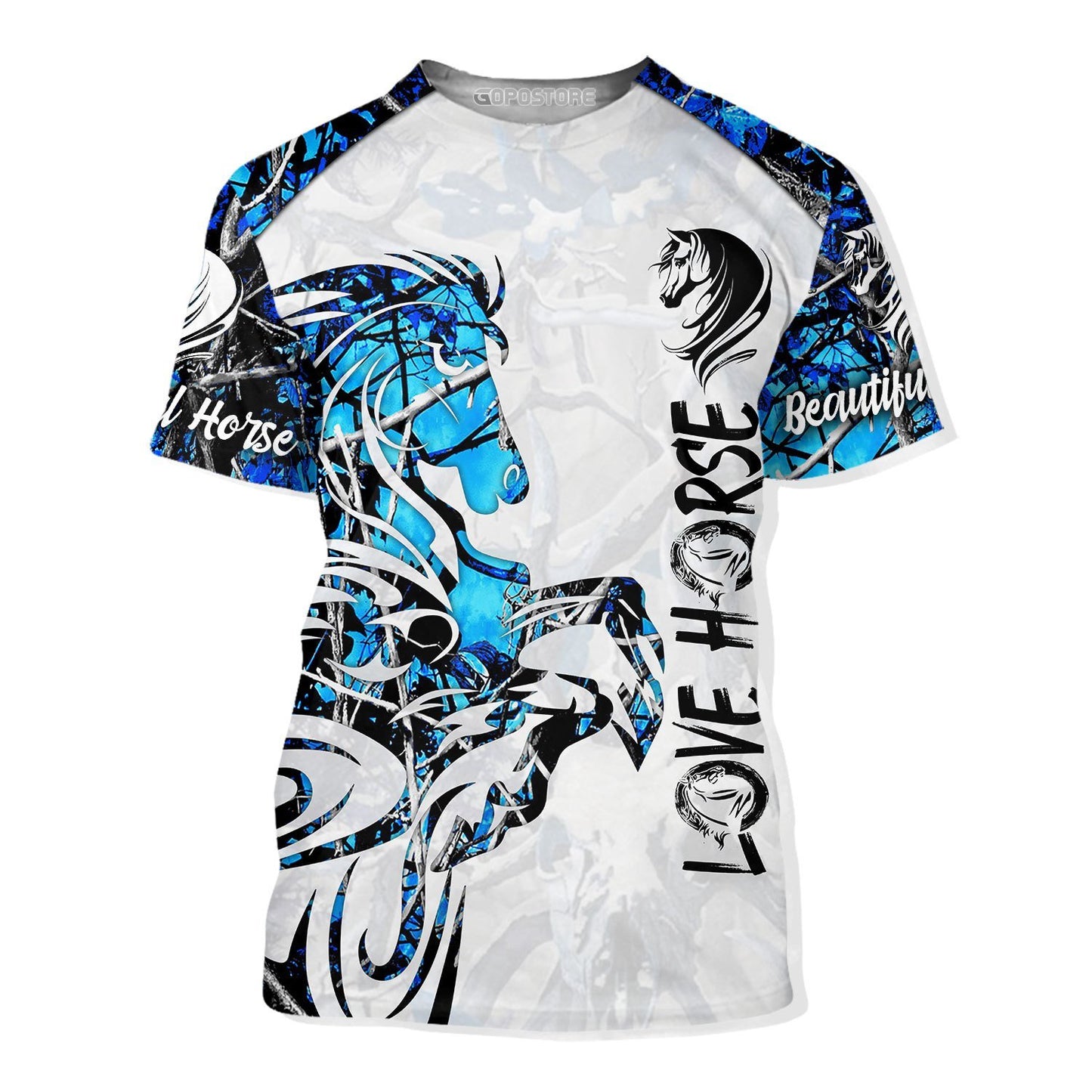 Love Horse 3D All Over Printed Shirts TA041302-Apparel-TA-T-Shirt-S-Vibe Cosy™