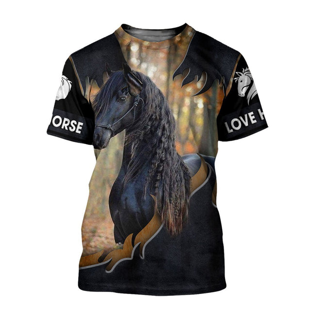 Love Horse 3D All Over Printed Shirts For Men and Women TT130417-Apparel-TT-T-Shirts-S-Vibe Cosy™