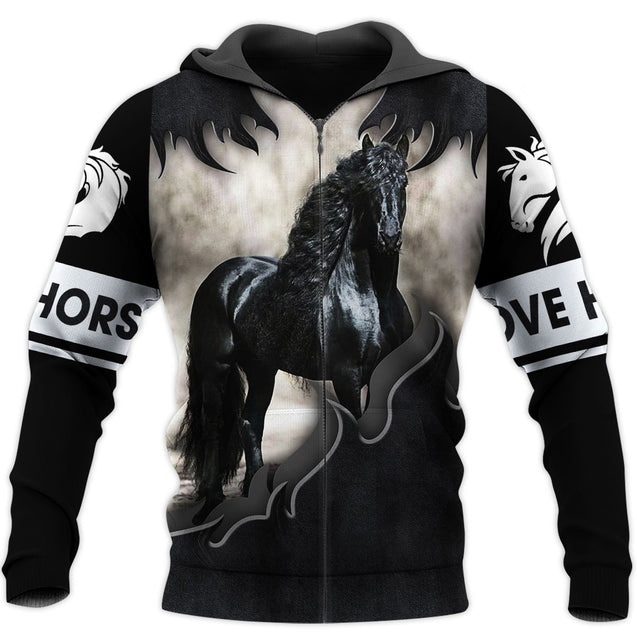 Love Horse 3D All Over Printed Shirts For Men and Women TT130416-Apparel-TT-Zipped Hoodie-S-Vibe Cosy™