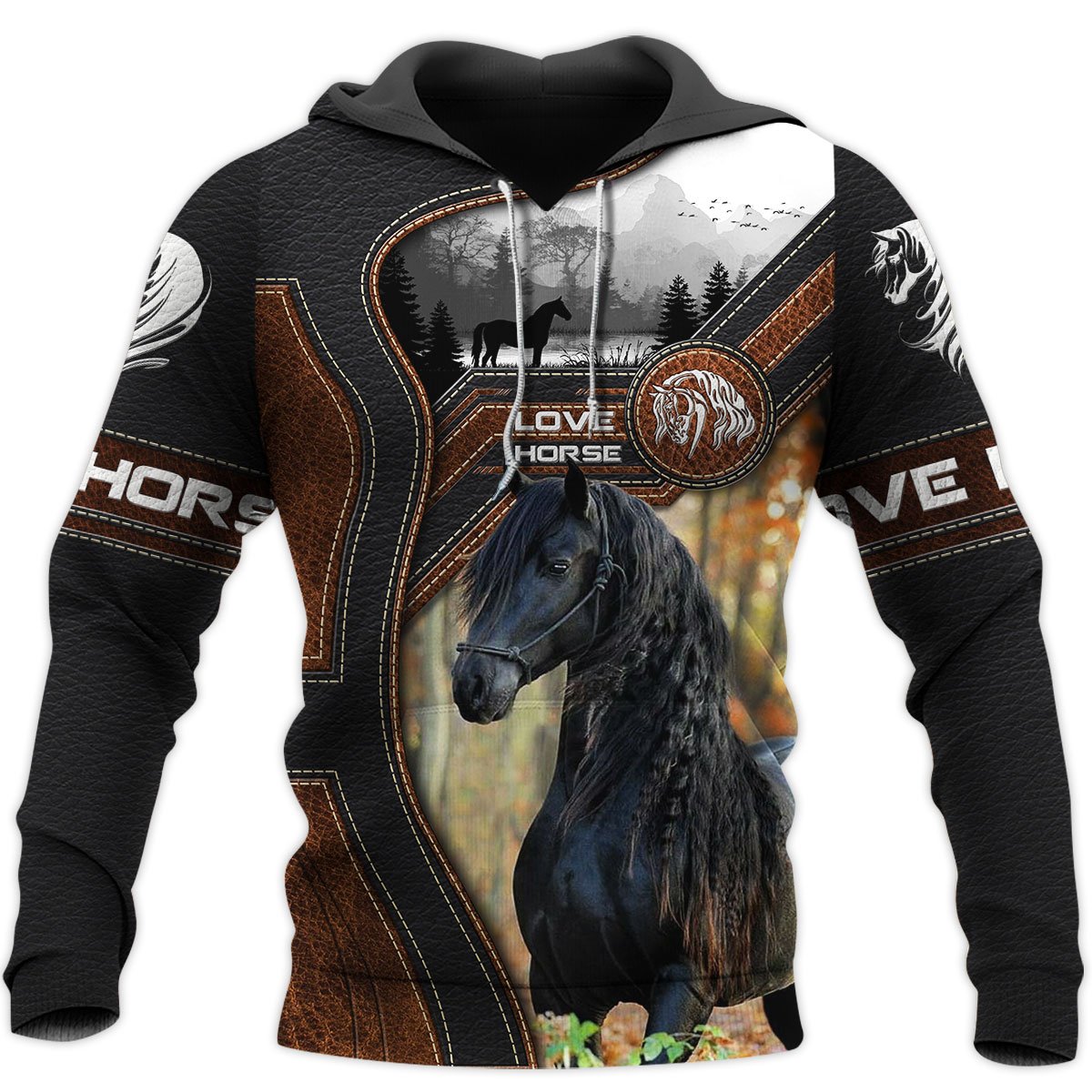 Love Horse 3D All Over Printed Shirts TR1505204S-Apparel-TA-Hoodie-S-Vibe Cosy™