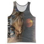 Love Horse 3D All Over Printed Shirts TA040905-Apparel-TA-Tank Top-S-Vibe Cosy™
