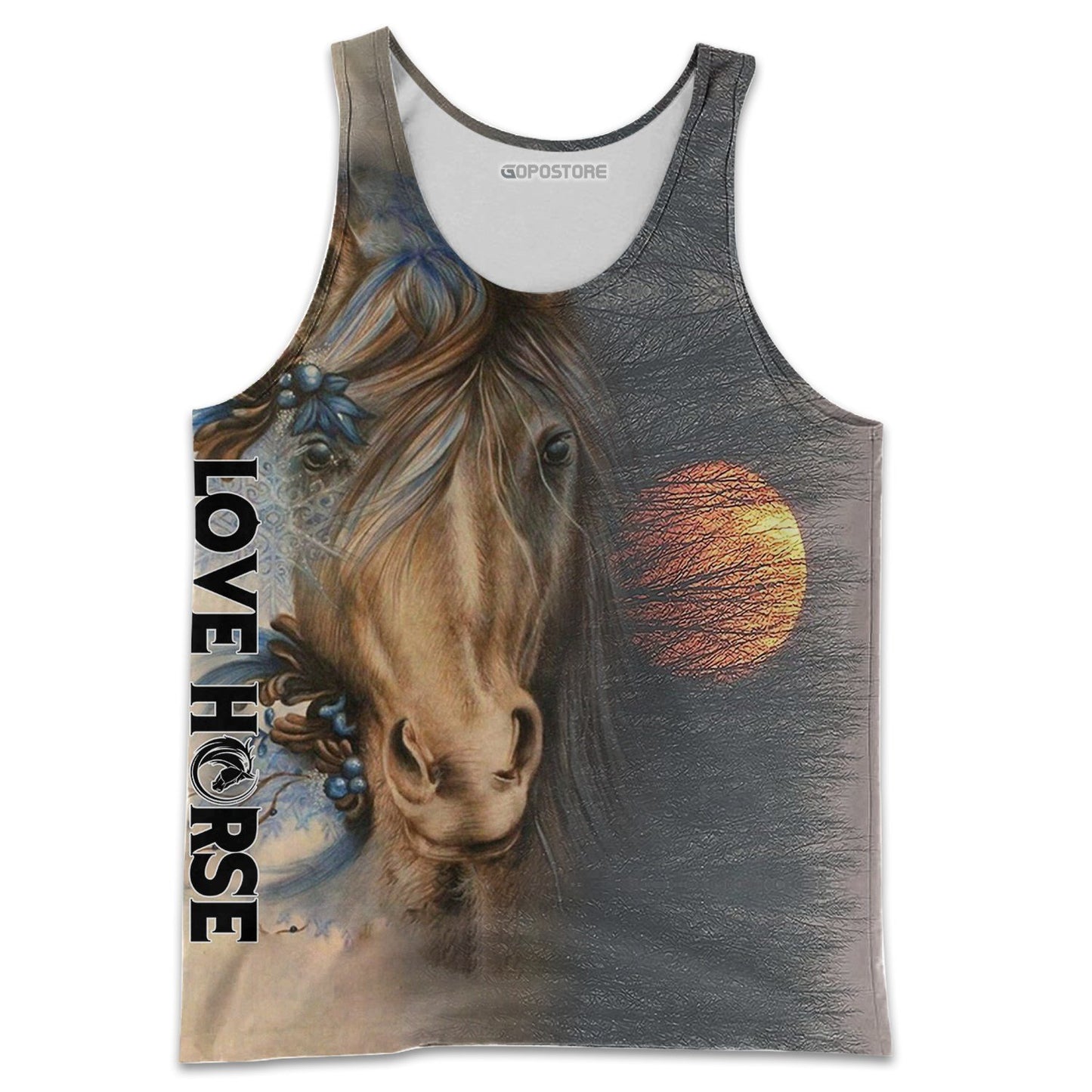 Love Horse 3D All Over Printed Shirts TA040905-Apparel-TA-Tank Top-S-Vibe Cosy™