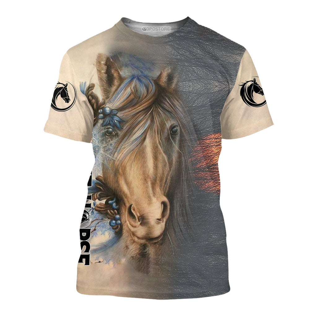 Love Horse 3D All Over Printed Shirts TA040905-Apparel-TA-T-Shirt-S-Vibe Cosy™