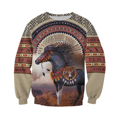 Love Horse 3D All over print for Men and Women shirt HR22-Apparel-NNK-Sweat Shirt-S-Vibe Cosy™