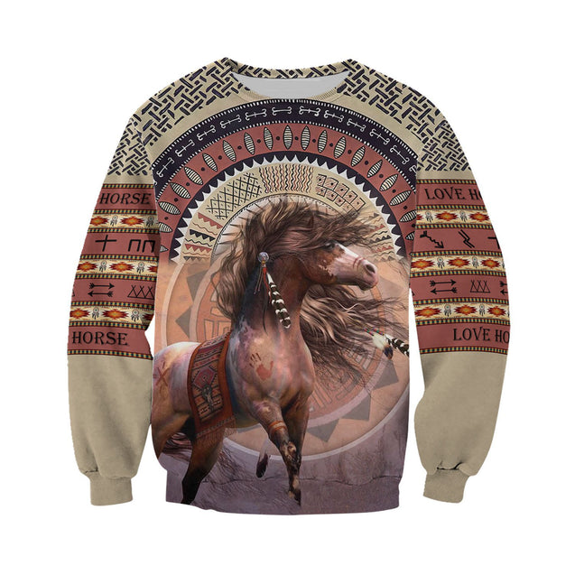 Native American Horse 3D All Over Printed Shirts HR17-NNK-hoodie-s-Vibe Cosy™