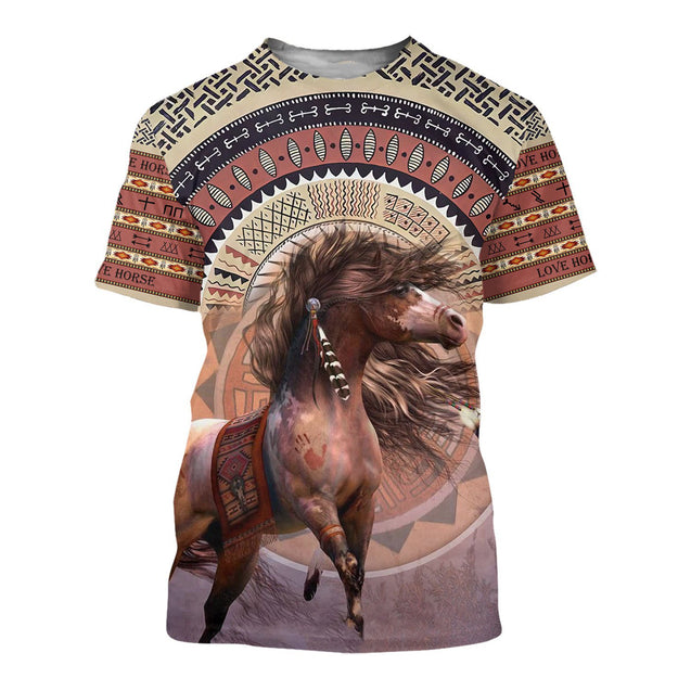 Native American Horse 3D All Over Printed Shirts HR17-NNK-hoodie-s-Vibe Cosy™