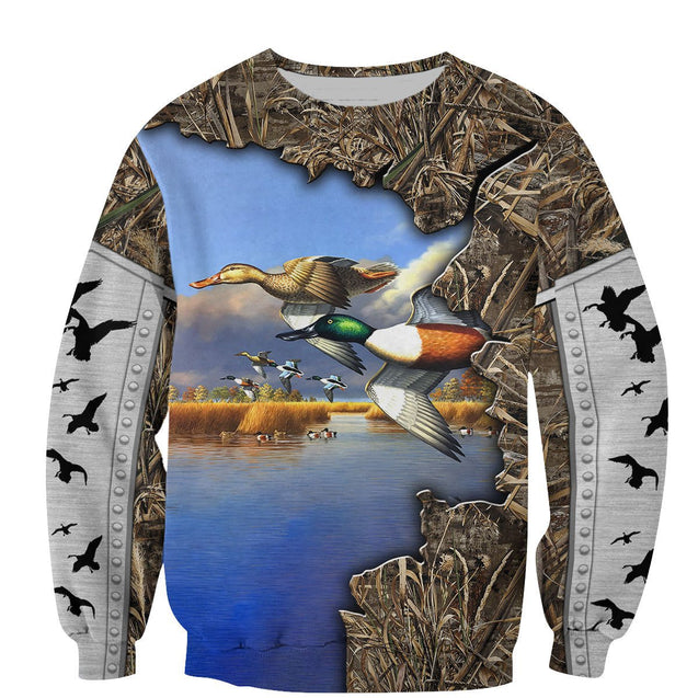 Mallard Duck Hunting 3D All Over Printed Shirts for Men and Women TT0008-Apparel-TT-Sweatshirts-S-Vibe Cosy™