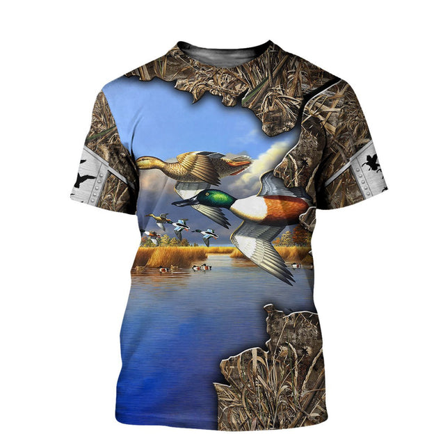 Mallard Duck Hunting 3D All Over Printed Shirts for Men and Women TT0008-Apparel-TT-T-Shirt-S-Vibe Cosy™