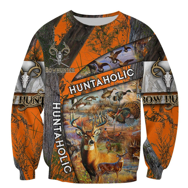 Huntaholic Camo Over Printed Unisex Deluxe Hoodie ML