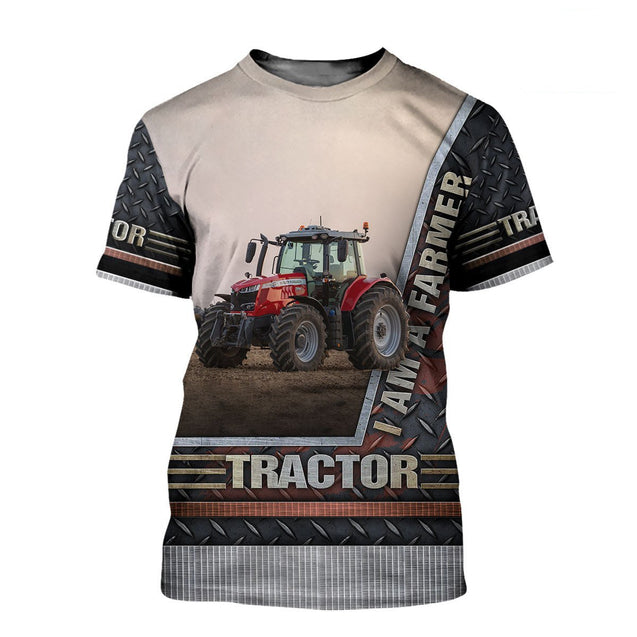 Tractor 3D All Over Printed Shirts for Men and Women TT0105-Apparel-TT-T-Shirt-S-Vibe Cosy™