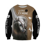 Love Horse 3D All Over Printed Shirts-Apparel-TA-Sweatshirts-S-Vibe Cosy™