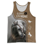 Love Horse 3D All Over Printed Shirts-Apparel-TA-Tank Top-S-Vibe Cosy™