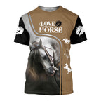 Love Horse 3D All Over Printed Shirts-Apparel-TA-T-Shirt-S-Vibe Cosy™