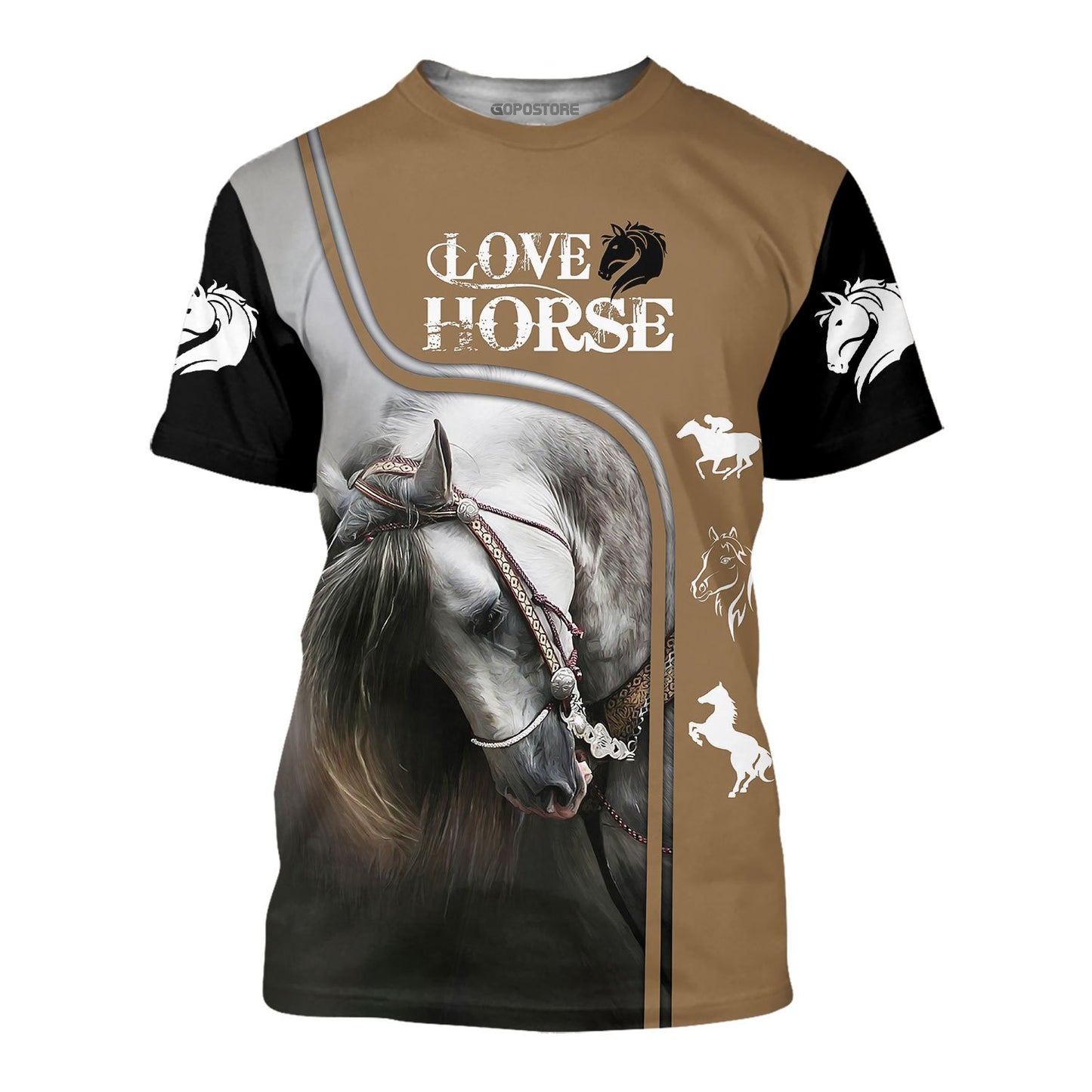 Love Horse 3D All Over Printed Shirts-Apparel-TA-T-Shirt-S-Vibe Cosy™
