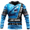 Love Shark 3D All Over Printed Shirts For Men and Women-Apparel-TT-Hoodie-S-Vibe Cosy™