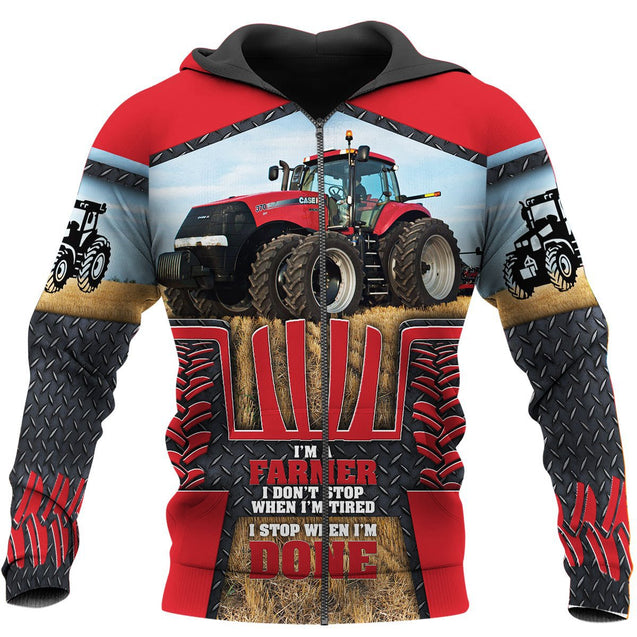 Farmer 3D All Over Printed Shirts for Men and Women TT0096-Apparel-TT-Zipped Hoodie-S-Vibe Cosy™