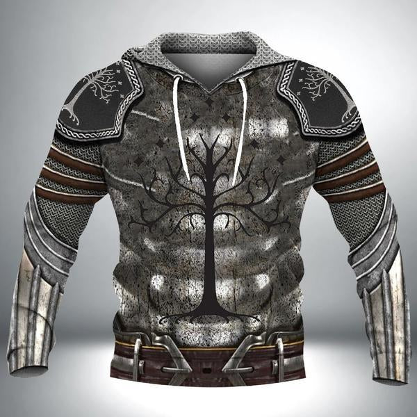 Irish Armor Knight Warrior Chainmail 3D All Over Printed Shirts For Men and Women TT0126-Apparel-TT-Hoodie-S-Vibe Cosy™