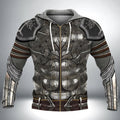 Irish Armor Knight Warrior Chainmail 3D All Over Printed Shirts For Men and Women TT0126-Apparel-TT-Zipped Hoodie-S-Vibe Cosy™