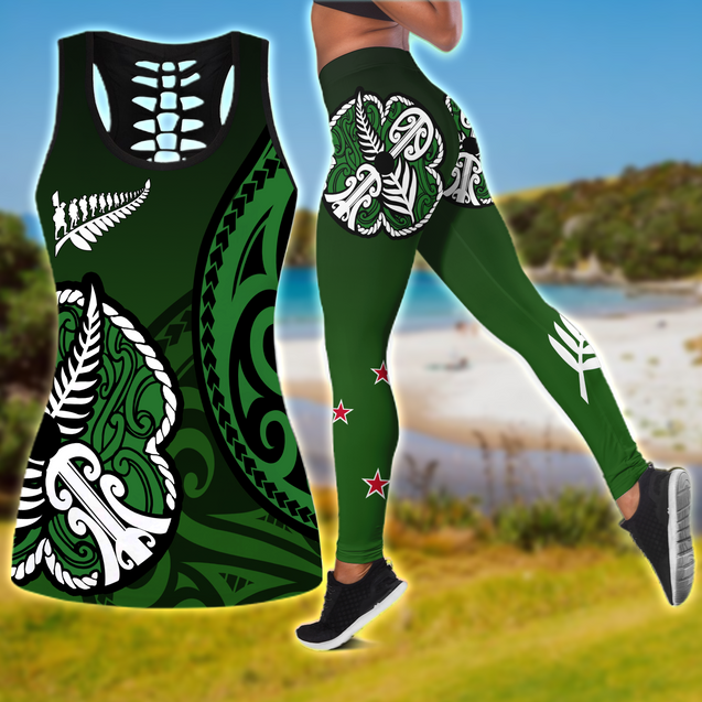 Green New Zealand Aotearoa Combo Legging + Tank Limited by SUN HAC230601-Apparel-SUN-S-S-Vibe Cosy™