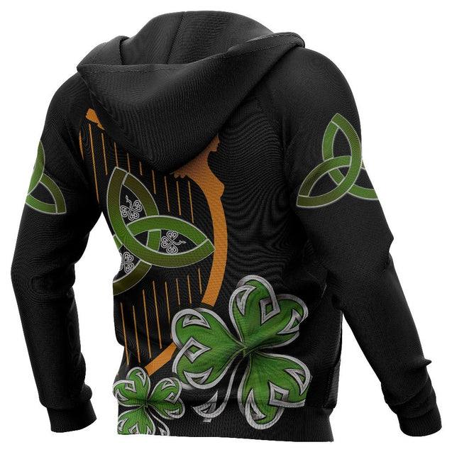 Irish Celtic Cross Shamrock 3D All Over Printed Shirts For Men and Women TT0130-Apparel-TT-Hoodie-S-Vibe Cosy™