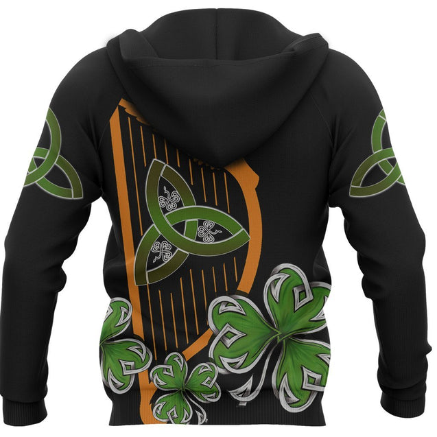 Irish Celtic Cross Shamrock 3D All Over Printed Shirts For Men and Women TT0130-Apparel-TT-Hoodie-S-Vibe Cosy™