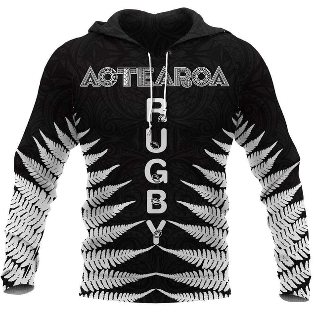 Aotearoa Rugby Silver Fern All Over Hoodie Classic Style HC0909-Apparel-Huyencass-Hoodie-S-Vibe Cosy™