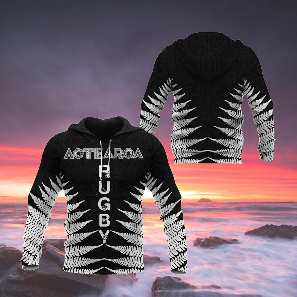 Aotearoa Rugby Silver Fern All Over Hoodie Classic Style HC0909-Apparel-Huyencass-Hoodie-S-Vibe Cosy™