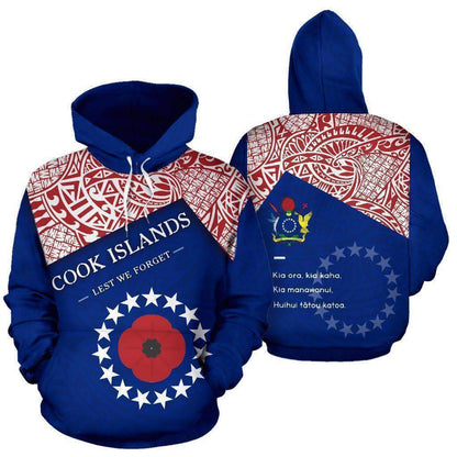 Lest We Forget - Cook Islands Polynesian Hoodie HC1102 - Amaze Style™-Apparel