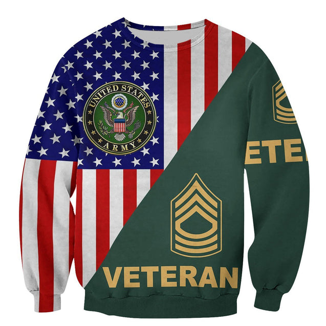 Army US flag 3D all over printed shirts HC24401-Apparel-Huyencass-Sweat Shirt-S-Vibe Cosy™