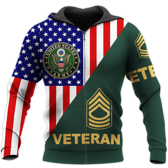 Army US flag 3D all over printed shirts HC24401-Apparel-Huyencass-Zipped Hoodie-S-Vibe Cosy™