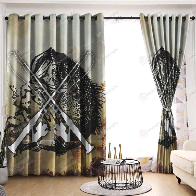 Bass Fishing Window Curtains HC25802 - Amaze Style™-Curtains