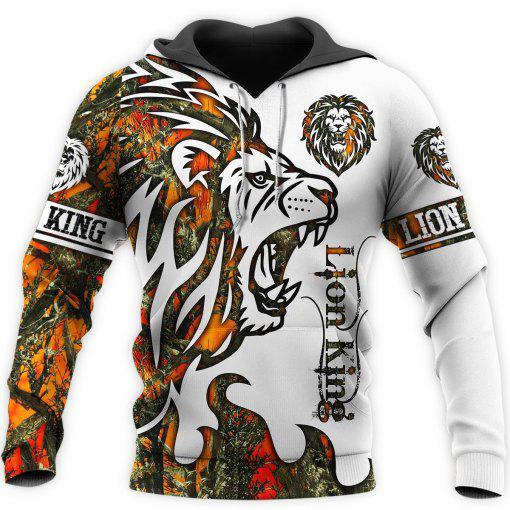 Lion Orange Tattoo camo 3D all over printed shirts for men and women HC28002-Apparel-Huyencass-Hoodie-S-Vibe Cosy™